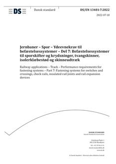 DANSK DS/EN 13481-7