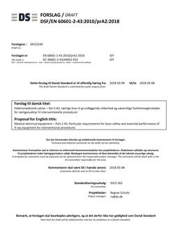 DANSK DSF/EN 60601-2-43/PRA2