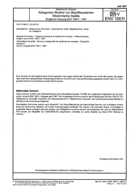 DIN V ENV 12611