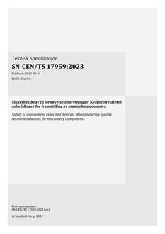 SN-CEN/TS 17959:2023