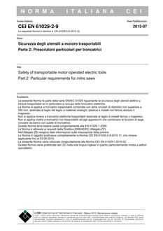 CEI EN 61029-2-9