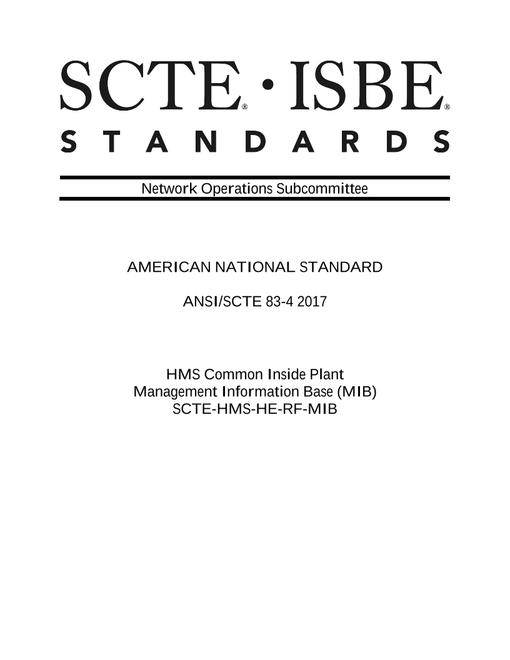SCTE 83-4 2017