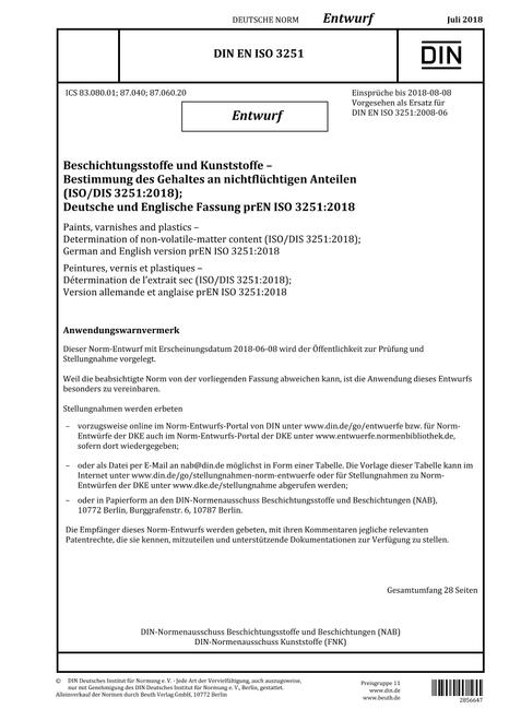 DIN EN ISO 3251 - DRAFT