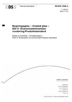 DANSK DS/EN 1096-4