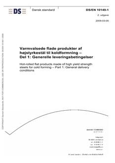 DANSK DS/EN 10149-1