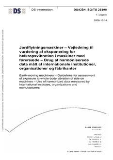DANSK DS/CEN ISO/TS 25398
