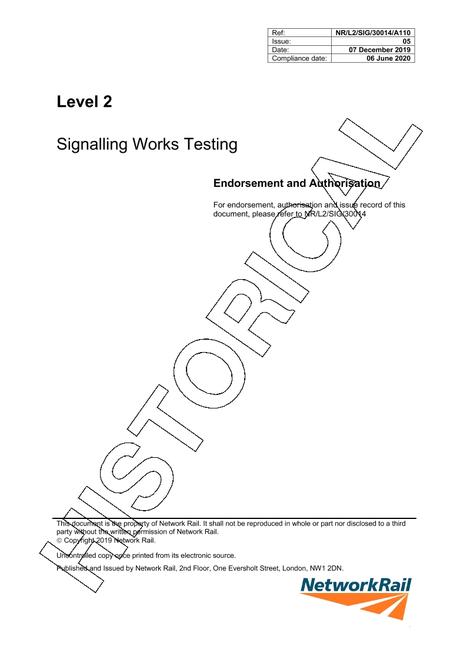 NR NR/L2/SIG/30014/A110 ISSUE 5