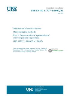 AENOR UNE-EN ISO 11737-1