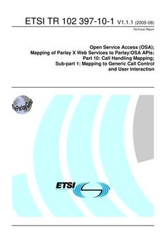 ETSI TR 102 397-10-1