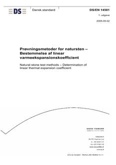 DANSK DS/EN 14581