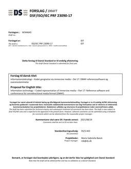 DANSK DSF/ISO/IEC PRF 23090-17
