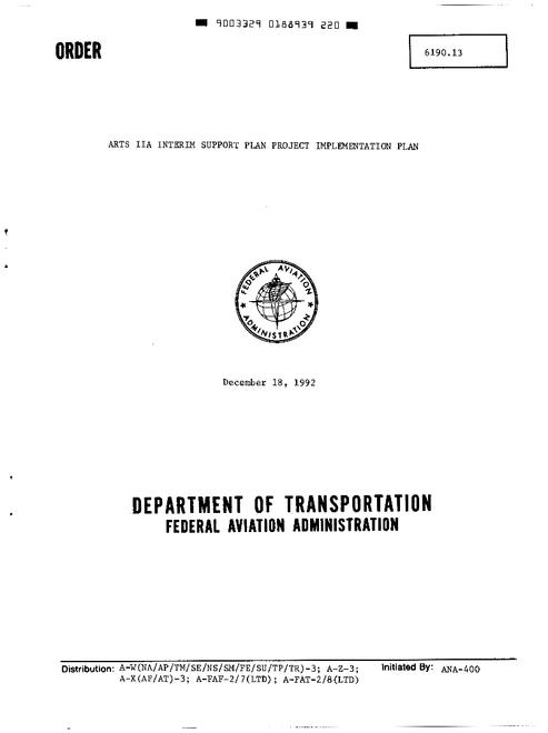 FAA FO 6190.13