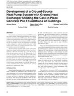 DA-07-061 Development of a Ground-Source Heat Pump System with Ground Heat Exchanger Utilizing the Cast-in-Place Concrete Pile Foundations of Buildings