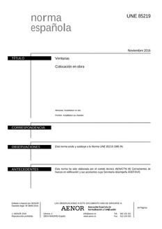 AENOR UNE 85219