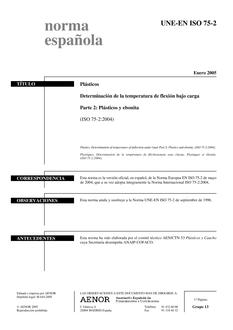 AENOR UNE-EN ISO 75-2