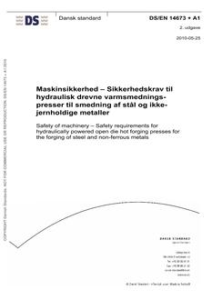 DANSK DS/EN 14673 + A1