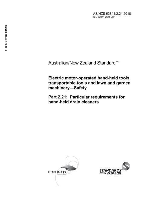 AS/NZS 62841.2.21:2018