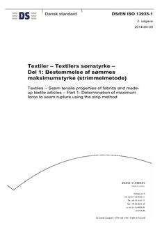 DANSK DS/EN ISO 13935-1