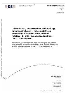 DANSK DS/EN ISO 23936-1