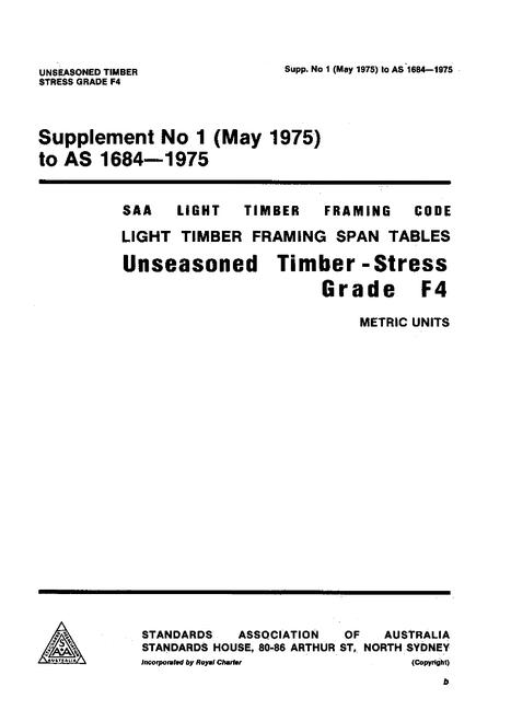 AS 1684 SUPP 1-1975