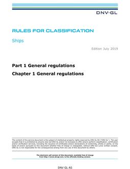 DNV DNVGL-RU-SHIPS PART 1 CHAPTER 1