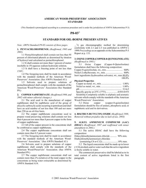 AWPA P8-03