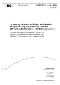 DANSK DS/ISO/IEC TS 25052-1
