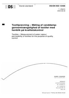 DANSK DS/EN ISO 15496