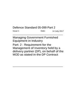 MODUK DEF STAN 05-099: PART 2