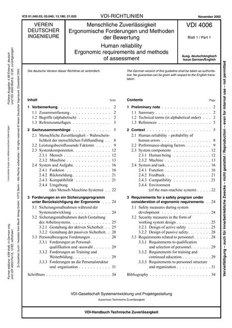 VDI VDI 4006 BLATT 1