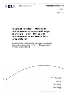 DANSK DS/CEN/TS 15370-1
