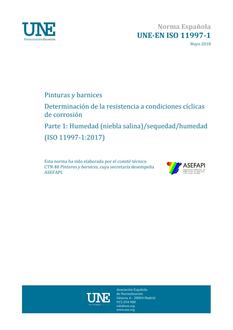AENOR UNE-EN ISO 11997-1