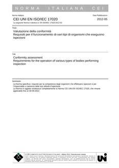 CEI UNI EN ISO/IEC 17020