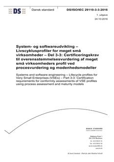 DANSK DS/ISO/IEC 29110-3-3