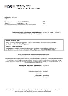 DANSK DSF/PREN ISO/ ASTM 52945