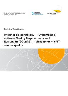 SA/SNZ TS ISO/IEC 25025:2022