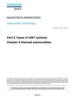 DNV DNV-RU-UWT PART 5 CHAPTER 6