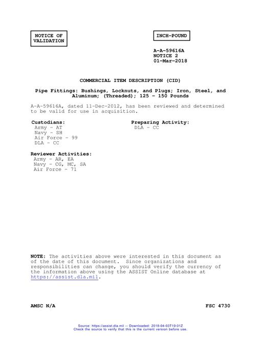 CID A-A-59616A Notice 2 - Validation 2