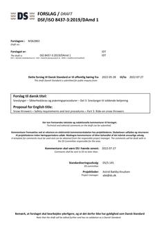 DANSK DSF/ISO 8437-3/DAMD 1