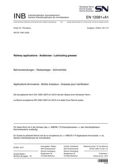 SNV SN EN 12081+A1