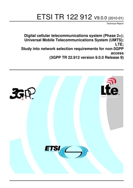 ETSI TR 122 912