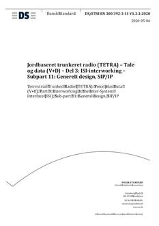 DANSK DS/ETSI EN 300 392-3-11 V1.2.1