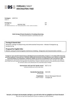 DANSK DSF/ISO/FDIS 7582