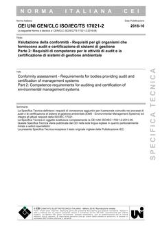CEI UNI CEN/CLC ISO/IEC/TS 17021-2