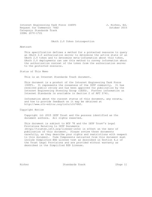 IETF RFC 7662