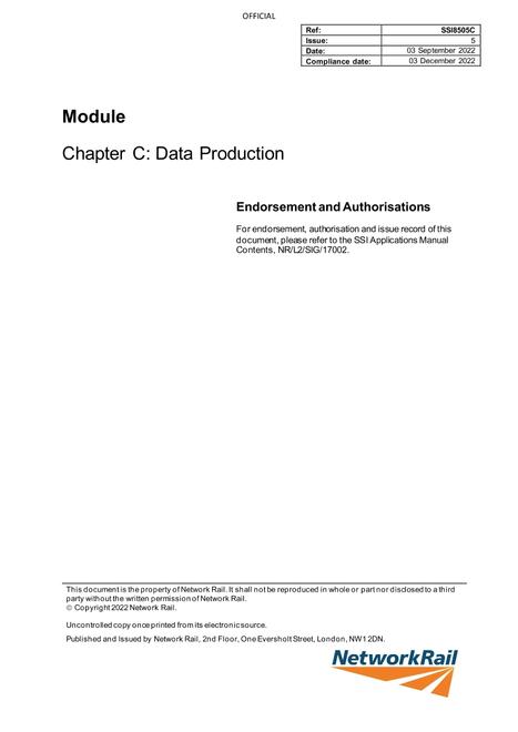 NR SSI8505-C ISSUE 5