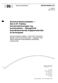 DANSK DS/EN 50290-2-27