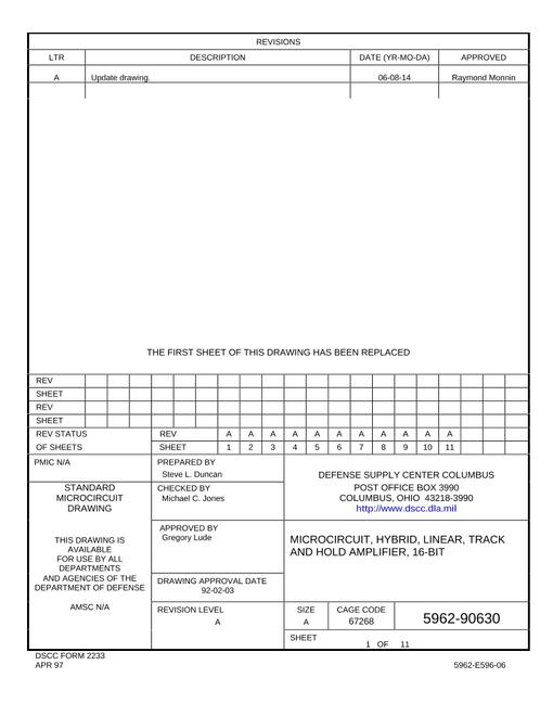 MIL DSCC 5962-90630A