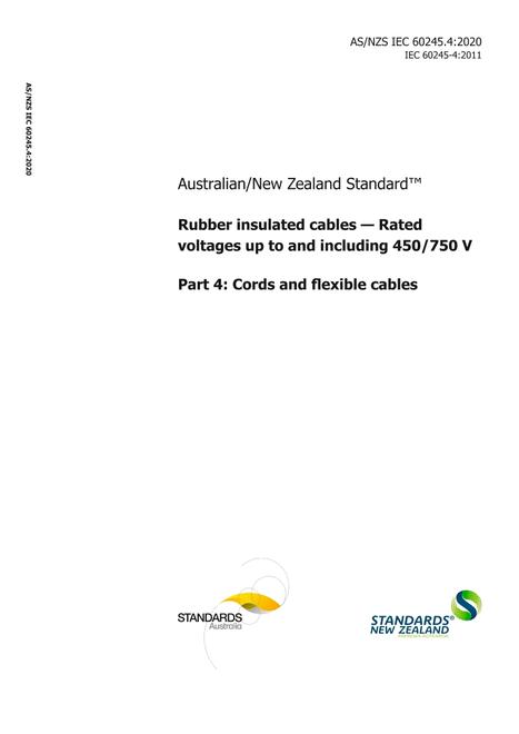 AS/NZS IEC 60245.4:2020