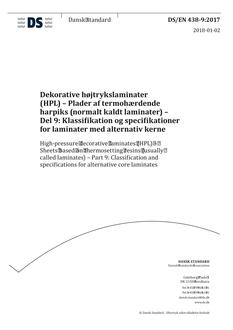 DANSK DS/EN 438-9